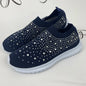 2024 New Crystal Breathable Mesh Sneaker Shoes for Women Comfortable Soft Bottom Flats Plus Size 43 Non Slip Casual Shoes Woman NovaCart