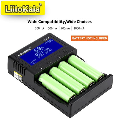 LiitoKala Lii-PD4/PD2 AC PD Charger LCD Fast Charging 4/2-Bay for 21700/18650/AA/AAA Multi-Protection Auto-Detect Pi-Mart