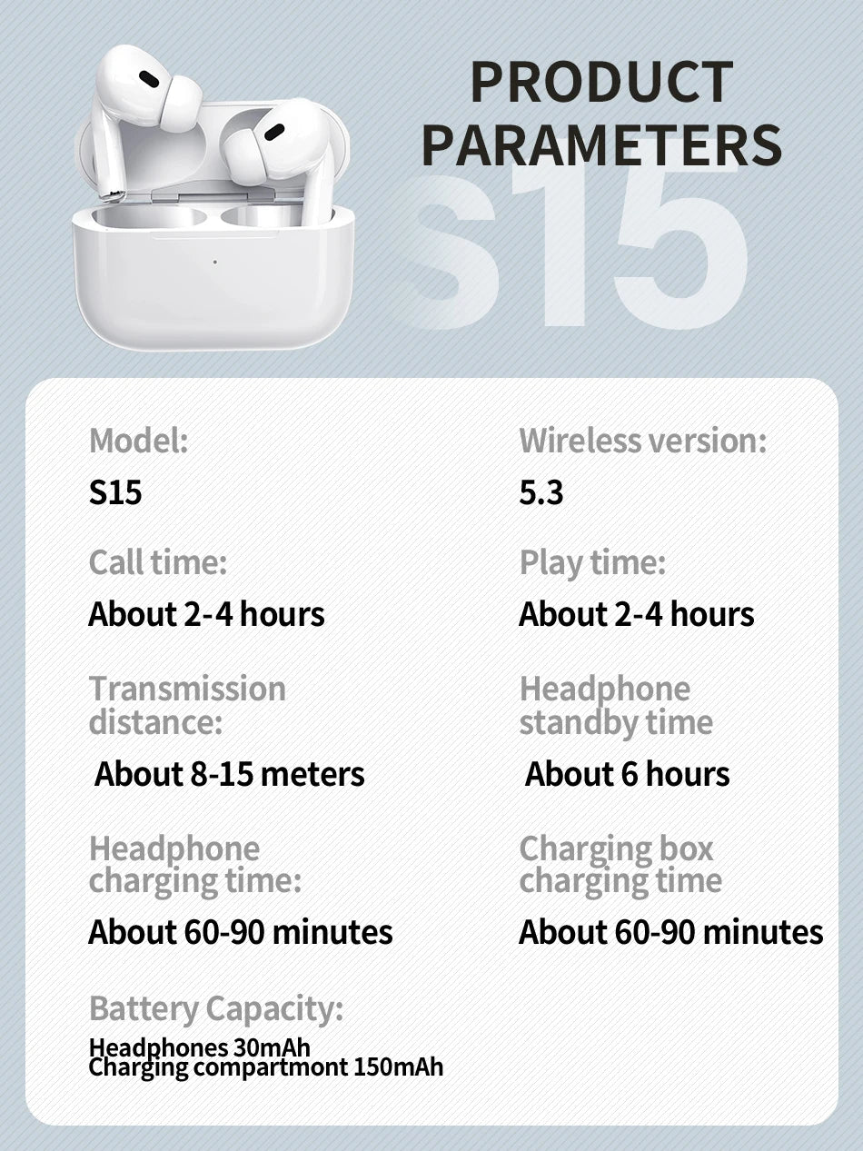 Original Air Pro Wireless bluetooth Earphones noise canceling headhone HiFi dual stereo earbuds for xiaomi lenovo air pods pro NovaCart