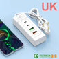 Multi Ports USB C Charger Power Strip PD Type C Fast Charging Wall Charger Socket Quick Charge 3.0 EU/US/UK Plug Power Adapter Pi-Mart