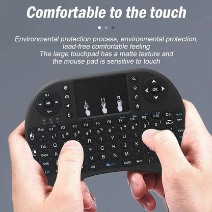 MRSVI I8 2.4G Mini Wireless Keyboard Classic Black Air Mouse Remote Control Touchpad for Android TV Box PC Smart TV Pi-Mart