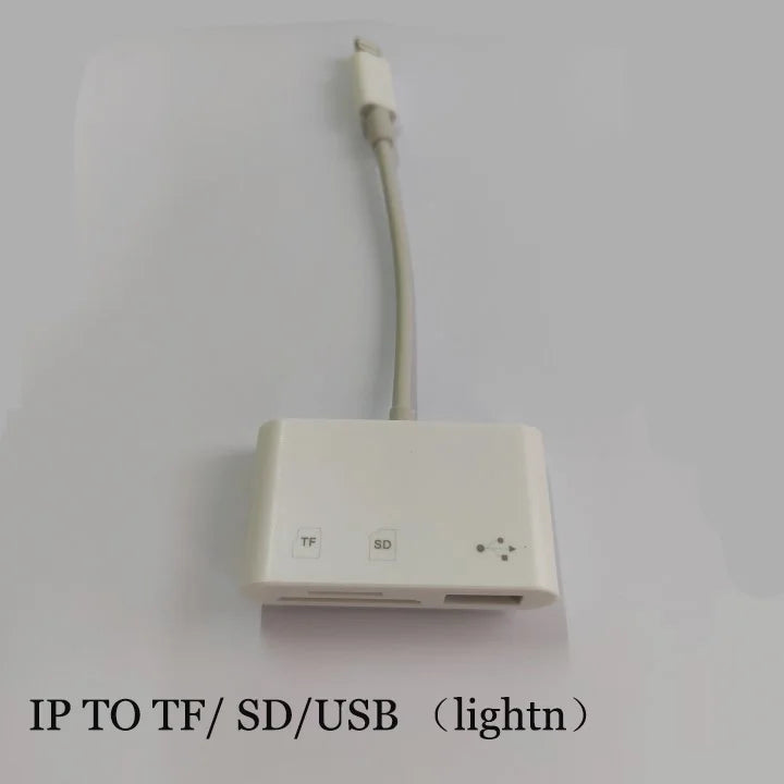 For IOS iPhone Macbook 3-in-1 Card Reader TF SD MemoryCard Reader OTG USB Adapter Pi-Mart