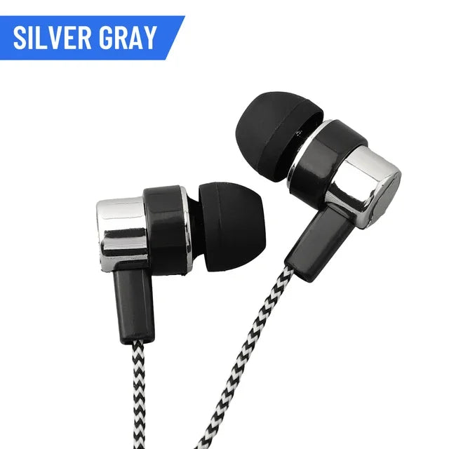 3.5mm In-Ear Wired Headphone 2 Basic Box Bass Stereo Earbuds Mobile Headphone Noise Cancelling Superb Bass Stereo Earphone Pi-Mart