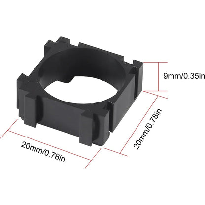 100Pcs 18650 Lithium Battery Holder, Plastic Battery Pack Bracket Cylindrical Cell Battery Stand Cell Spacer for DIY Fixed Batte Pi-Mart
