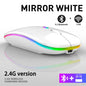 Rechargeable Bluetooth Wireless Mouse with 2.4GHz USB RGB 1600DPI Mouse for Computer Laptop Tablet PC Macbook Gaming Mouse Gamer Pi-Mart