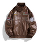 Men's Leather Jacket 2026 New Fall Standing Collar Motorcycle Coat PU Leather Jacket Trendy American Casual Outfit Coat NovaCart