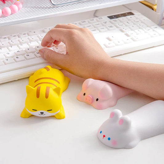 Cute Mouse Pad Keyboard Mouse Wrist Rest Support Girl Soft Computer Laptop Desk Mat Typing Protection Wrist Ergonomics Kawaii Pi-Mart
