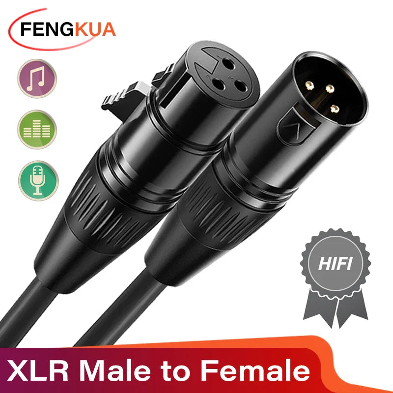 3Pin XLR Cable Male to Female Sound Cannon Microphone Cable for Mixer Amplifier Balanced Analog Audio Cord XLR Extension Cable Pi-Mart