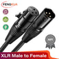 3Pin XLR Cable Male to Female Sound Cannon Microphone Cable for Mixer Amplifier Balanced Analog Audio Cord XLR Extension Cable Pi-Mart