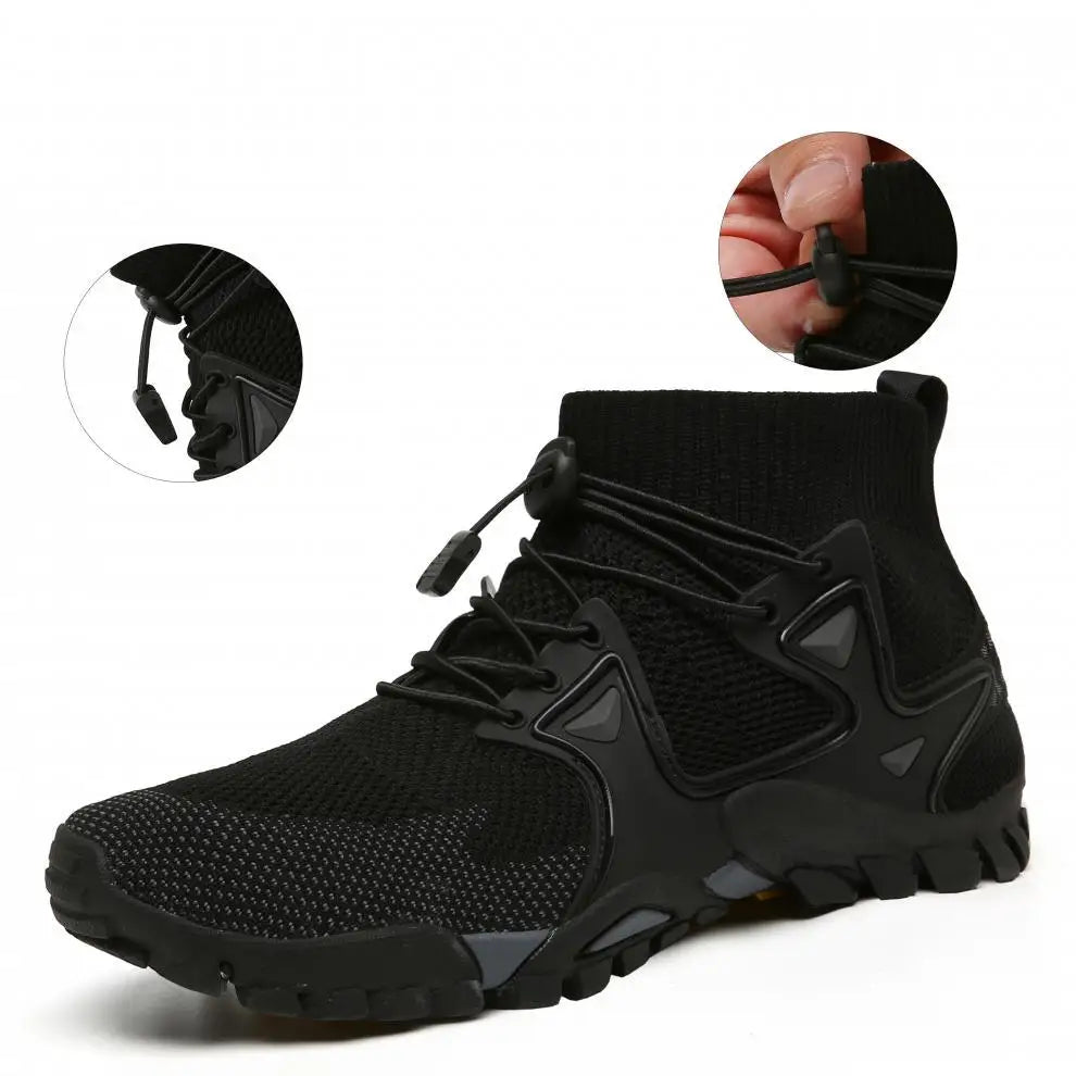 Shoes for Men Walking  2023 Summer New High Top Boots Breathable Mesh Mountaineering Outdoor Comfortable Leisure Travel Sneakers NovaCart