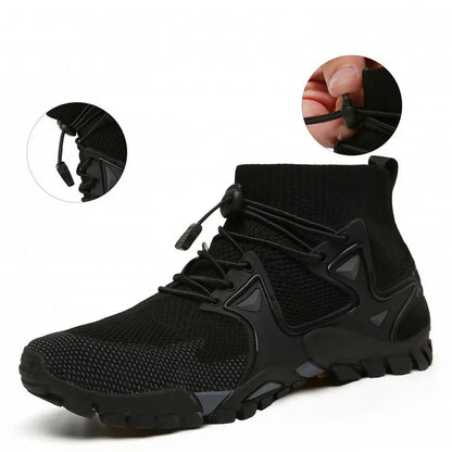 Shoes for Men Walking  2023 Summer New High Top Boots Breathable Mesh Mountaineering Outdoor Comfortable Leisure Travel Sneakers NovaCart