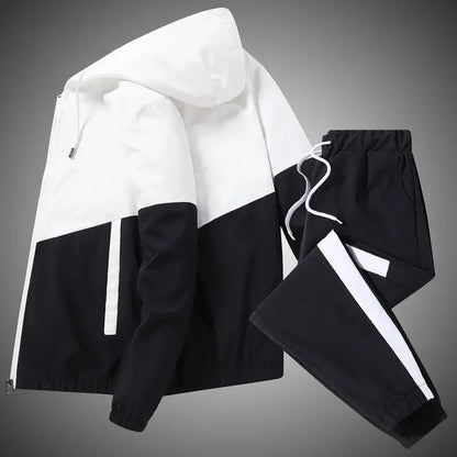 2026 Men Tracksuit Casual Joggers Hooded Sportswear Jackets And Pants 2 Piece Sets Hip Hop Running Sports Suit NovaCart