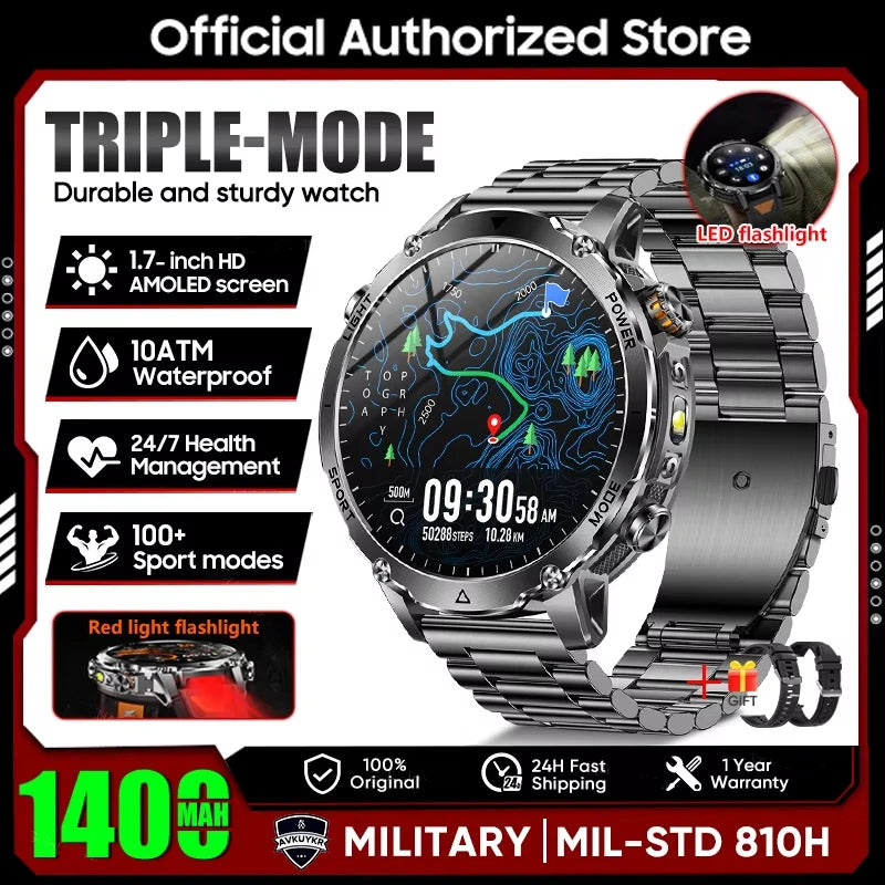 Men Watchs Sports Bracelets IP68 Altimeter Compass Swim track GPS Run RIDE Outdoor Smart Watch Sports GPS Professional New 2026 NovaCart