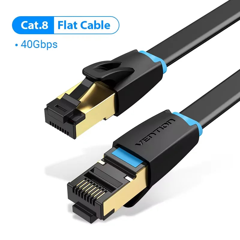 Vention Cat8 Ethernet Cable SFTP 40Gbps 2000MHz Cat 8 RJ45 Network Lan Patch Cord for Router Modem Internet RJ 45 Ethernet Cable Pi-Mart