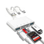 Three-wire 5-in-1 card reader, multi-function OTG converter, high-speed transmission, compatible with Iphone/Android/ipad Pi-Mart