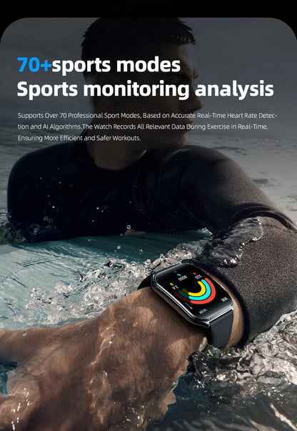 2026 New Smartwatch 1.96 inch Ultra-thin Bluetooth Call Health Monitor IP68 Waterproof 100 Sport Smart Bracelet For  Android iOS NovaCart