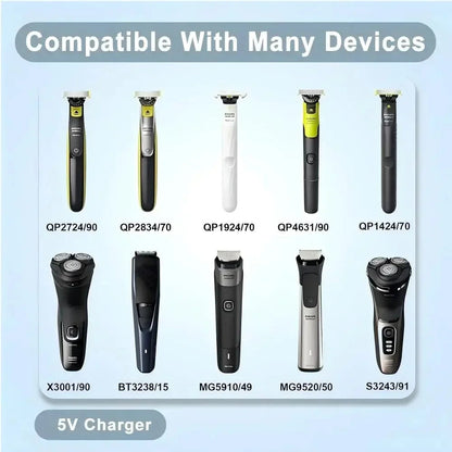 5V Type-C Shaver Adapter Charging Converter for Philips Norelco OneBlade QP2724 QP2834 BT3230 MG7910 MG5910 X3001 X3052 Shaver Pi-Mart