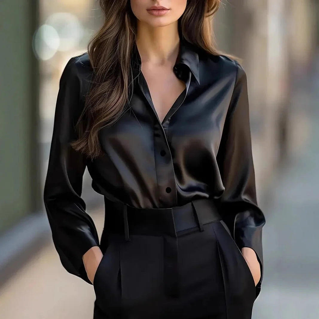 Women’s Spring-Autumn Lapel Button Shirt FitiqueFit