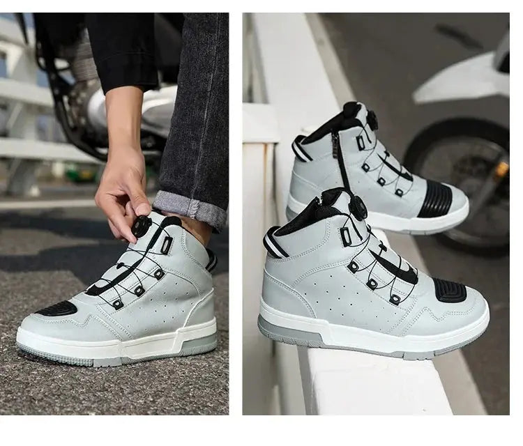 New Motorcycle Boots Men Women Knight Outdoor Riding Anti-slip Spring Sneakers Shoes Bicycle Mountain Racing Road Speed Summer NovaCart