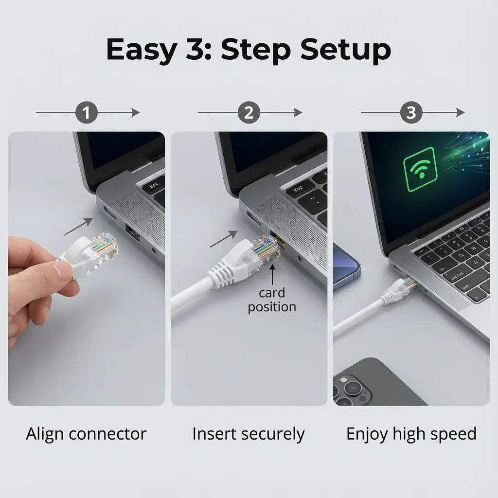 0.5/1/2/3/5/10/15/20/30/50M Cat6 Ethernet Cable RJ45 UTP 1000Mbps Network Cord LAN Wire Internet Lead Cord Router Computer Cable Pi-Mart
