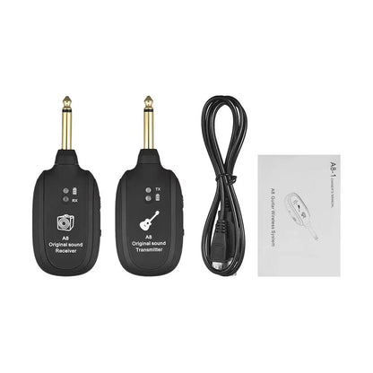 A8 Guitar Wireless System - Built-in Rechargeable Transmitter & Receiver for Electric Guitar/Bass Pi-Mart