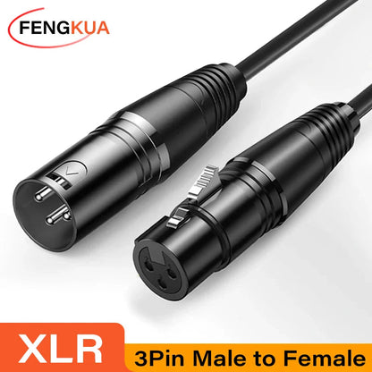 3Pin XLR Cable Male to Female Sound Cannon Microphone Cable for Mixer Amplifier Balanced Analog Audio Cord XLR Extension Cable Pi-Mart