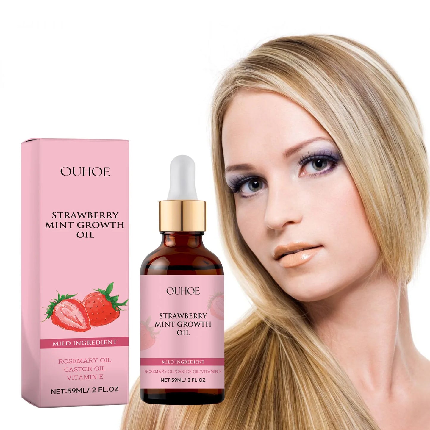 Hair Care Essential Oil Nourishes Frizzy Hair, Thickens The Tail of The Hair, and Freshens The Hair with A Light Fragrance