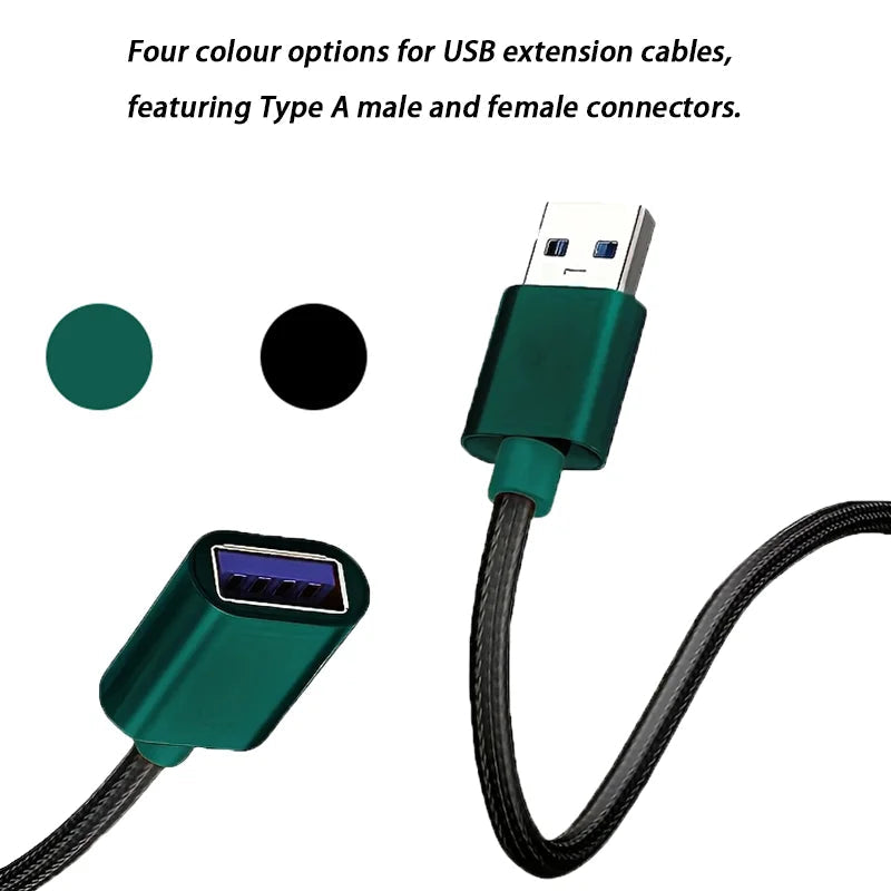 USB extension cable, suitable for keyboards, mice, game consoles, USB flash drives, printers, cameras, and other devices. Pi-Mart