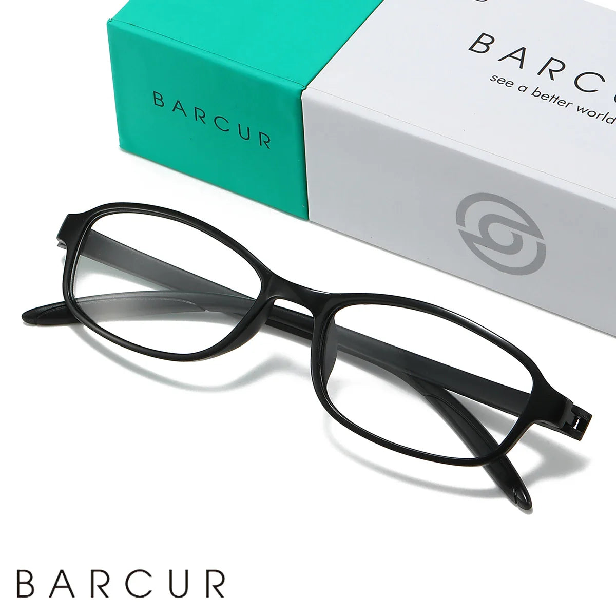 BARCUR Original Classic Presbyopia Glasses for Men and Women High-Quality Plastic Frame with Hinge Splicing Pattern and Mirror Legs Transparent AC Lenses for Reading Stevvex