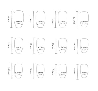 24Pcs Short Square Coffin False Nails Square Fake Nails with Glue French Glitter Wearable Acrylic Nails Set Press on Nail Tips NovaCart