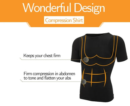 Men Weight Loss Shapewear T-Shirt Body Shaper Slimming Compression Shirts Gynecomastia Undershirt Waist Trainer Muscle Tank Tops NovaCart