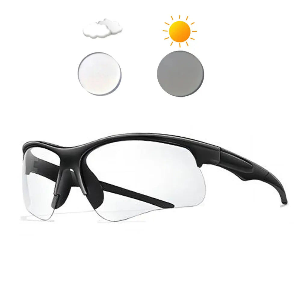 New Photochromic Cycling Sunglasses Men Women Outdoor Mtb Bicycle Sun Glasses Running Eyewear Sports Bike Windproof Goggles Pi-Mart