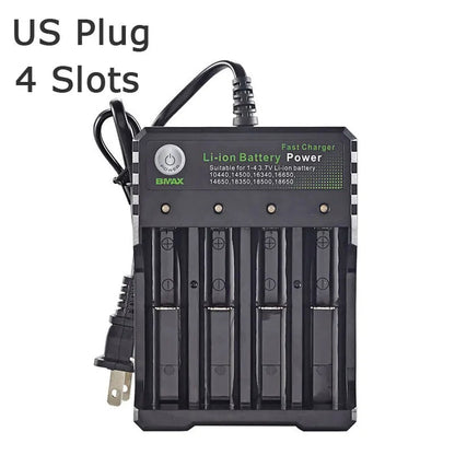 18650 Li-ion Battery Charger 4 Slots AC 110V 220V EU/US Dual For 18650 Charging 3.7V 4.2V Rechargeable Charge for 18500 Pi-Mart