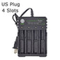 18650 Li-ion Battery Charger 4 Slots AC 110V 220V EU/US Dual For 18650 Charging 3.7V 4.2V Rechargeable Charge for 18500 Pi-Mart