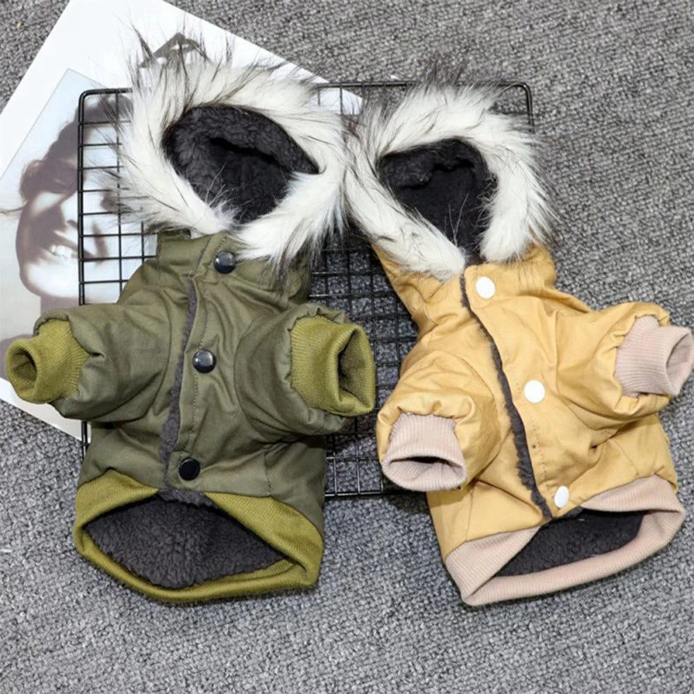 Winter Warm Puppy Jacket, Thicken Hoodie Dog Coat for Small Medium Dogs Chihuahua Yorkies, Cute Pet Clothing NovaCart