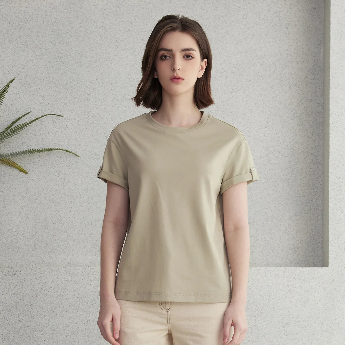 K2123L Summer Short Sleeved Clothes Premium Luxury Women's Clothing Combed Cotton Tshirts pima cotton Tee Shirt NovaCart
