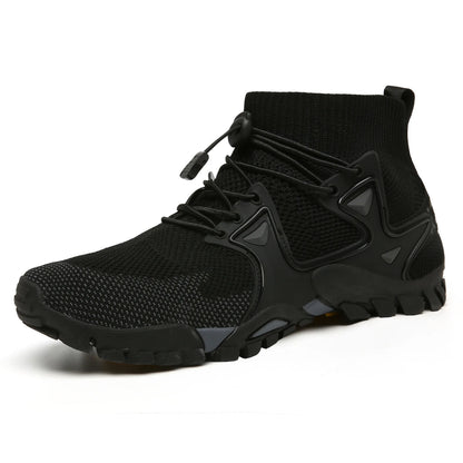 Shoes for Men Walking  2023 Summer New High Top Boots Breathable Mesh Mountaineering Outdoor Comfortable Leisure Travel Sneakers NovaCart