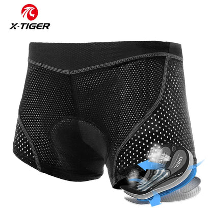 X-TIGER Men's Cycling Underwear with 5D Gel Cushioned MTB Boxer Cycling Shorts Road Cycling Underwear Cycling Equipment Pi-Mart
