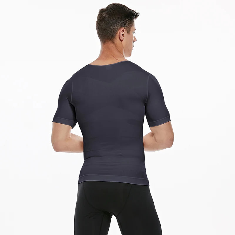 Mens Compression Shirt Undershirt Slimming Tank Top Workout Vest Abs Abdomen Slim Body Shaper NovaCart