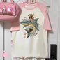 Aesthetics Japanese Grunge T-shirt Y2k Harajuku Anime Cartoon Cat Tops Tees Short Sleeve Women Kawaii Clothing Streetwear NovaCart