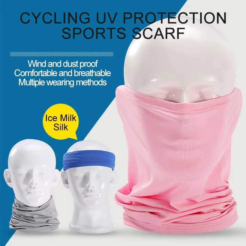 LOOGDEEL Sun Protection Bib Spring and Summer Motorcycle Neck Cover Sports Magic Bandana Riding Mask Full Face Outdoor Ice Silk Pi-Mart