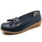 Women's Loafers White Shoes For Woman Genuine Leather Flats And Loafers Slip On Comfortable Woman Shoes Leather Women Moccasins NovaCart