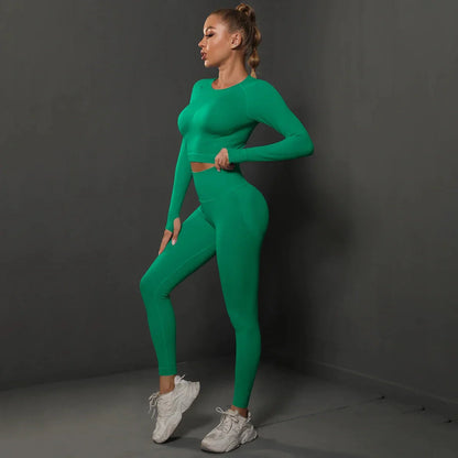 Women's Seamless Long Sleeve Yoga Top FitiqueFit