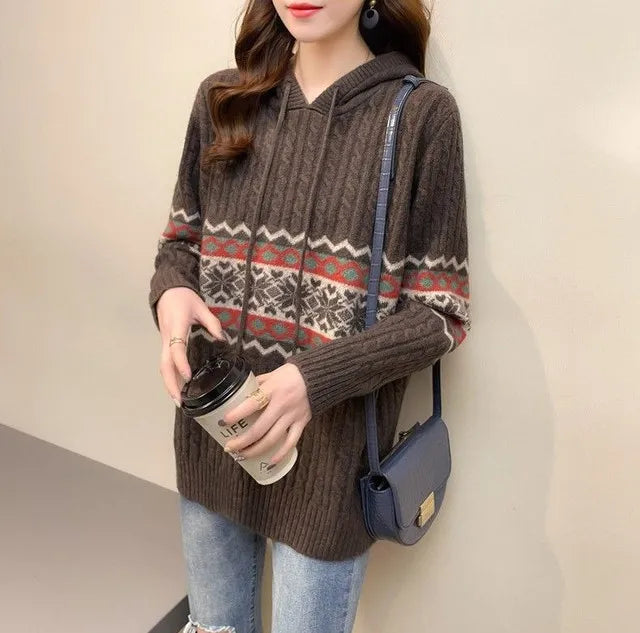 Hoodies Sweatshirt For Women Baggy Sweater Long Sleeve Korean Fashion High Quality Coat Emo Loose Ethnic Style Woman Hooded Tops NovaCart