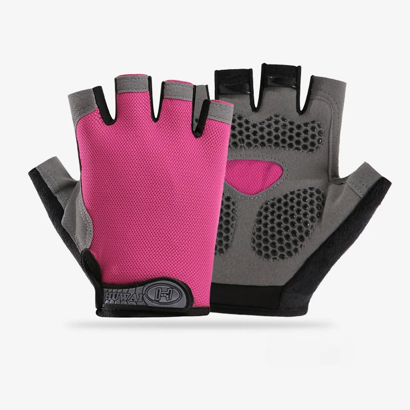 Men Cycling Bicycle Gloves Half Finger Gym Gloves Women Mitten Breathable Anti-slip Glove Fitness Sport Training Gloves Pi-Mart