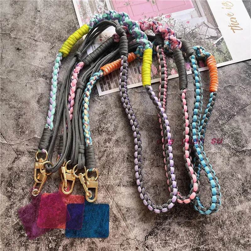 Lanyard Strap for Phone Charm Handmade Bag Body Kit Contrasting Colors Rope Hang Mobile Phone Strap Crossbody Accessories Chain NovaCart