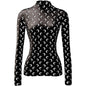 Woman Clothes Korean Moon Print Long Sleeve T-Shirt Fashion Casual Layered Sun Protection Top Ice Silk Basic Tee Spring Autumn NovaCart