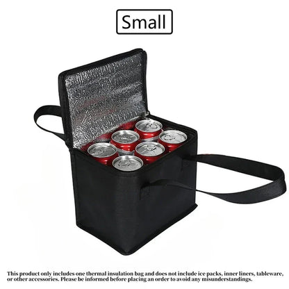 Foldable Insulated Lunch Cooler Bag Portable Thermal Food & Drink Carrier for Picnic Work Beer Delivery Pi-Mart
