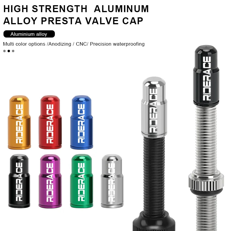2/4/10Pcs Bicycle Tire Valve Cap Dustproof Lightweight Aluminum Alloy MTB Road Bike Tube Tyre Gas Nozzle Cover For FV Presta Pi-Mart