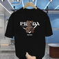 100% pure cotton men's luxurious brand letter print T-shirt, short-sleeved T-shirt, high-quality men's clothing, streetwear NovaCart